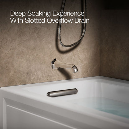 KOHLER K-1947-GHLA Archer 60" x 30" alcove Heated BubbleMassage air bath, left drain