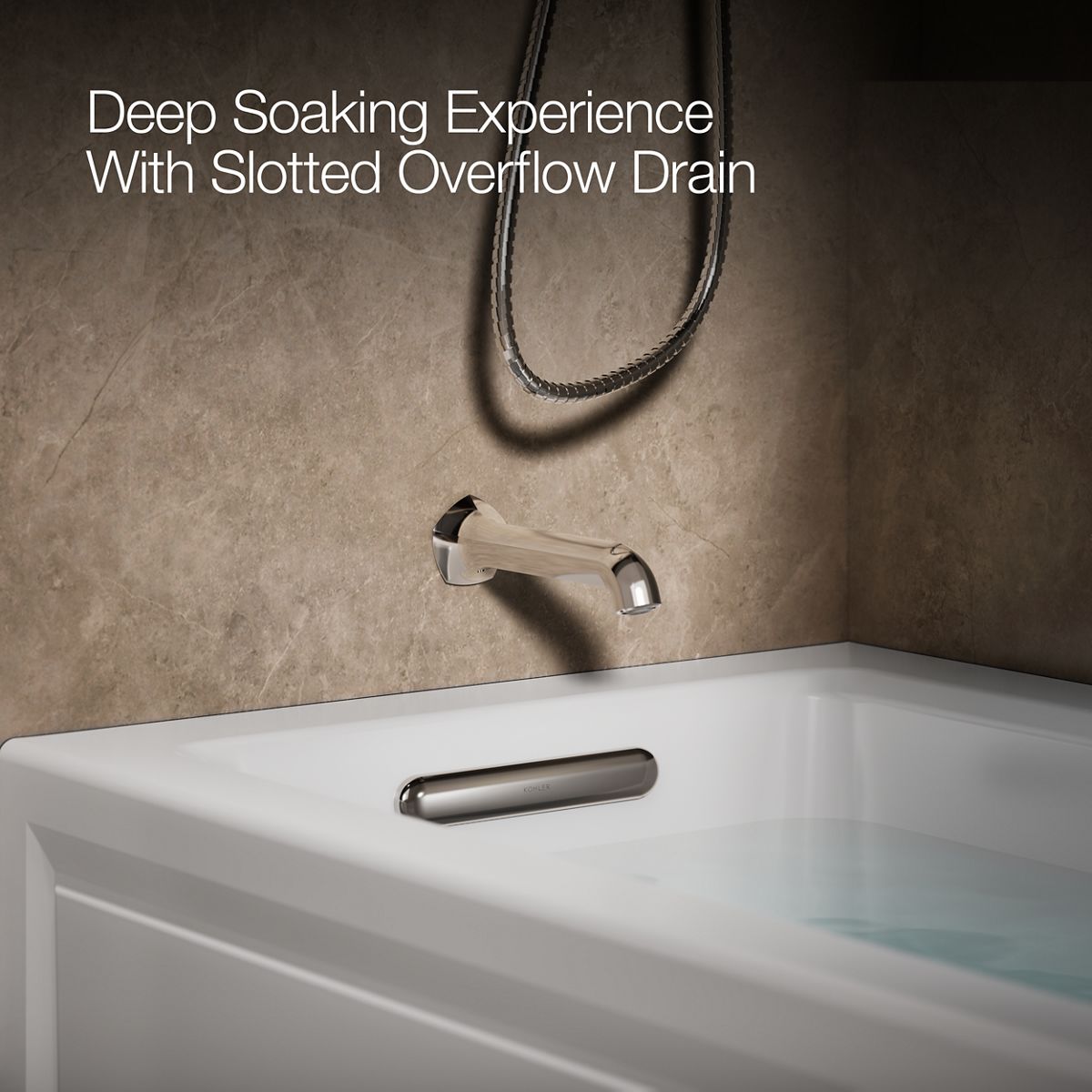 KOHLER K-1947-GHLA Archer 60" x 30" alcove Heated BubbleMassage air bath, left drain