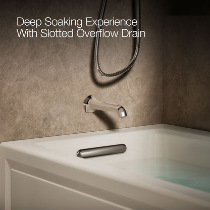 KOHLER K-1947-GHLAW Archer 60" x 30" integral apron Heated BubbleMassage air bath with Bask heated surface and left-hand drain