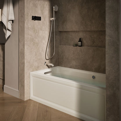 KOHLER K-1947-GHLAW Archer 60" x 30" integral apron Heated BubbleMassage air bath with Bask heated surface and left-hand drain