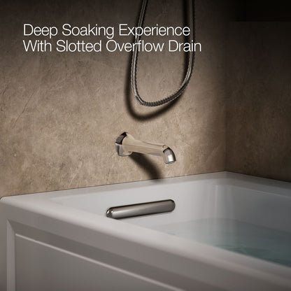 KOHLER K-1947-GHLAW Archer 60" x 30" integral apron Heated BubbleMassage air bath with Bask heated surface and left-hand drain