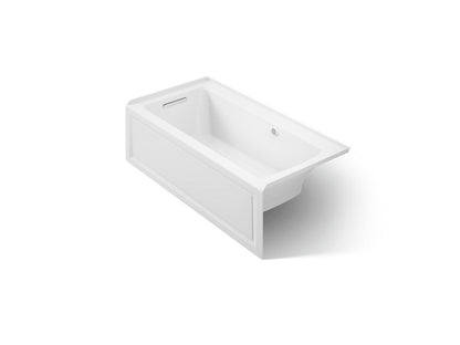 KOHLER K-1947-GHLAW Archer 60" x 30" integral apron Heated BubbleMassage air bath with Bask heated surface and left-hand drain