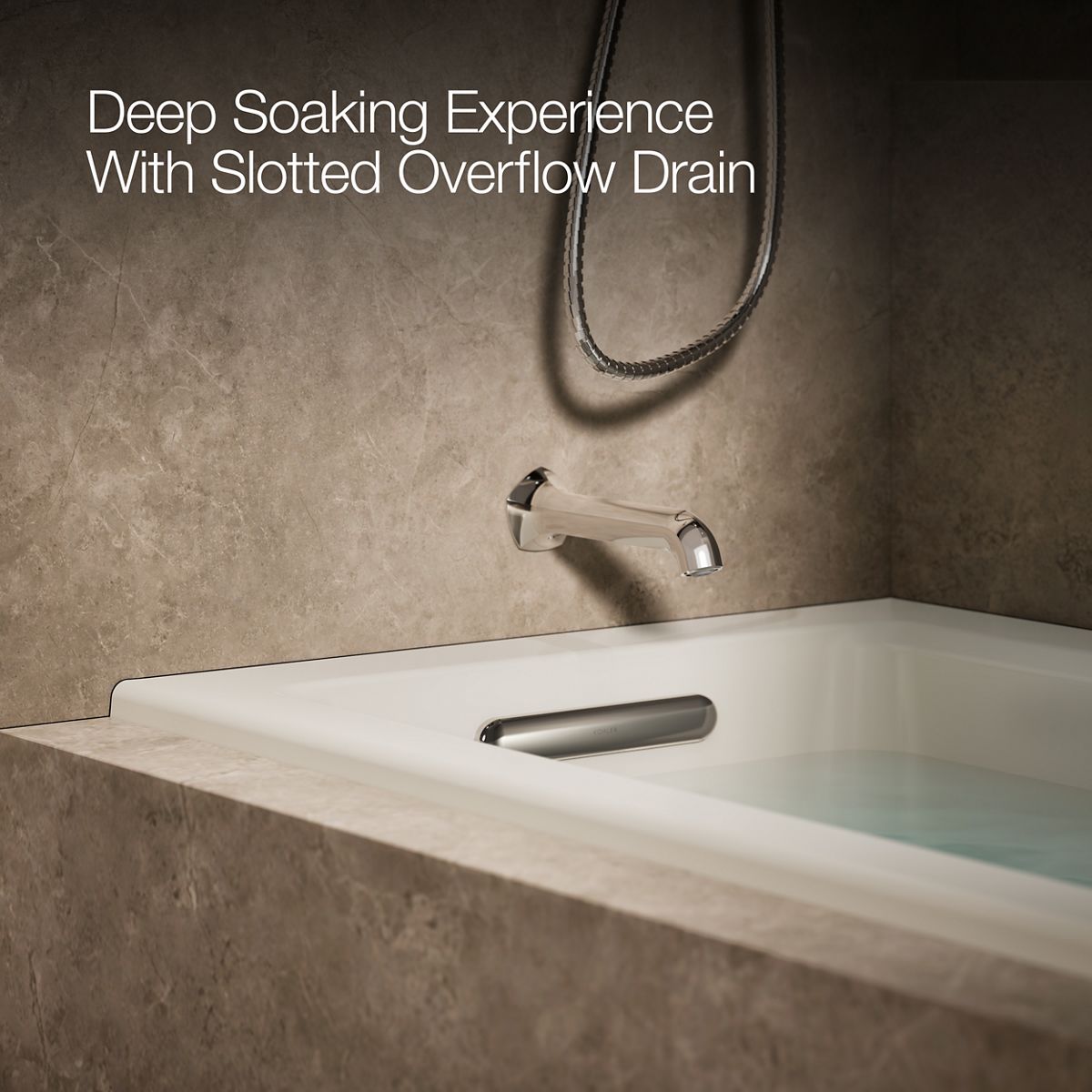 KOHLER K-1947-GHLF Archer 60" x 30" alcove Heated BubbleMassage air bath, left drain