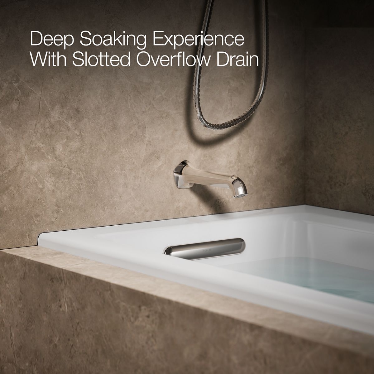 KOHLER K-1947-GHLF Archer 60" x 30" alcove Heated BubbleMassage air bath, left drain