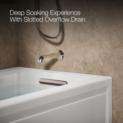KOHLER K-1947-GHRA Archer 60" x 30" alcove Heated BubbleMassage air bath, right drain