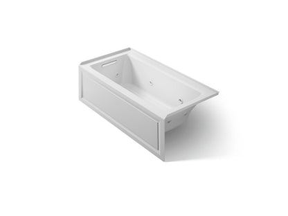 KOHLER K-1947-HLA Archer 60" x 30" alcove heated whirlpool bath, left drain