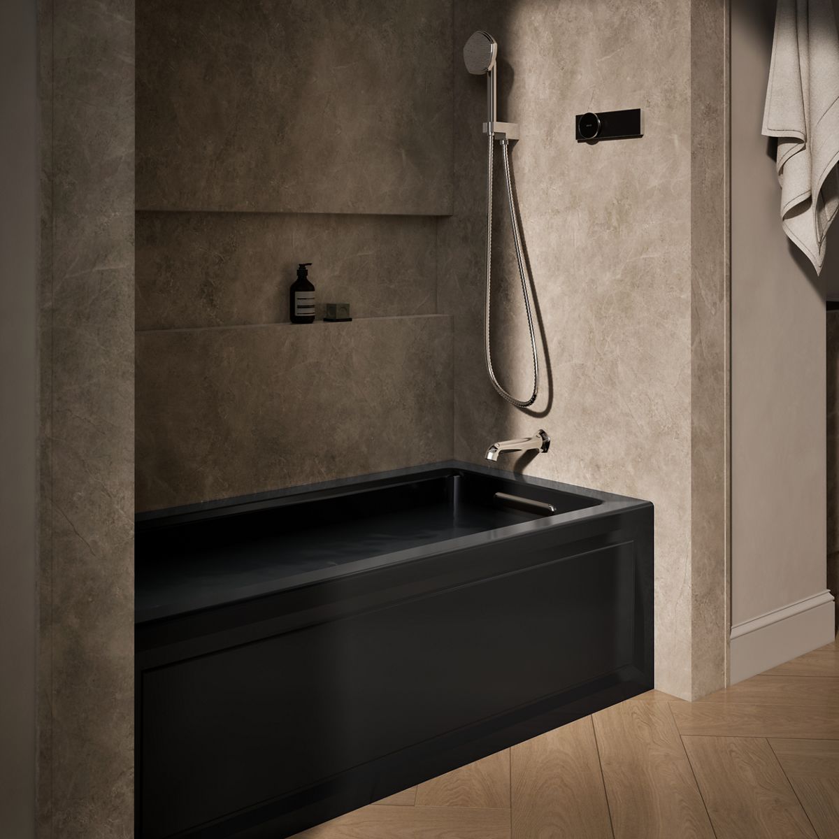 KOHLER K-1947-HRA Archer 60" x 30" alcove heated whirlpool bath, right drain
