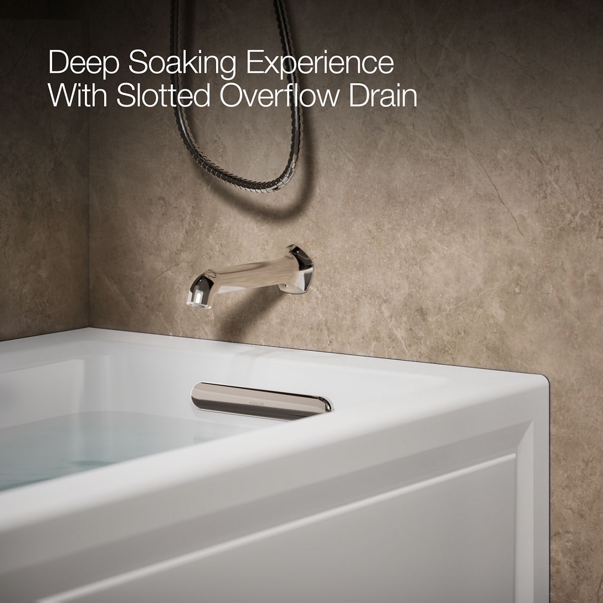 KOHLER K-1947-HRA Archer 60" x 30" alcove heated whirlpool bath, right drain