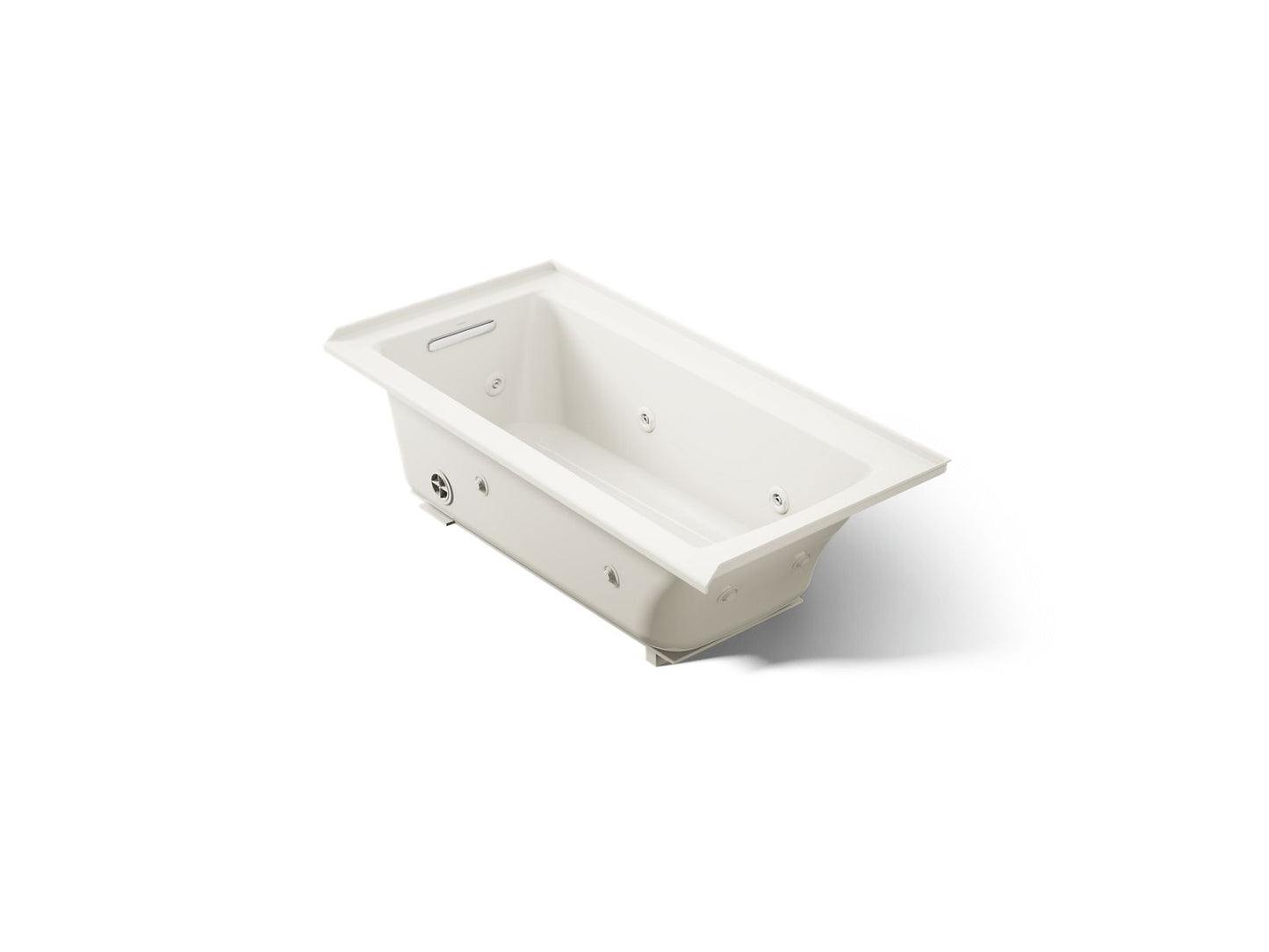 KOHLER K-1947-L Archer 60" x 30" alcove whirlpool bath, left drain