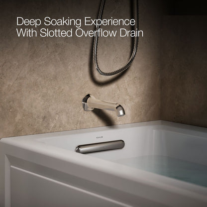 KOHLER K-1947-LA Archer 60" x 30" alcove whirlpool bath, left drain