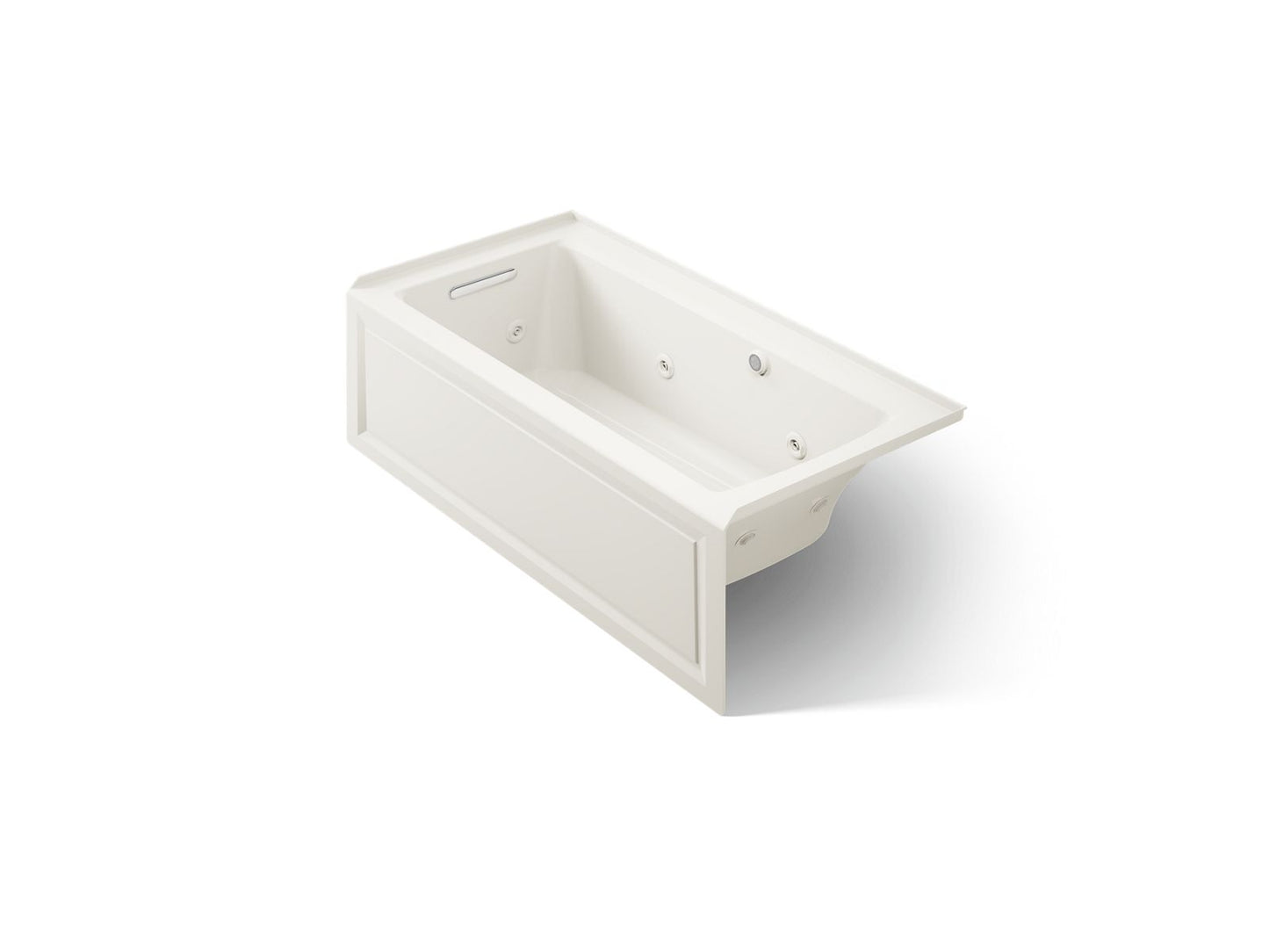 KOHLER K-1947-LAW Archer 60" x 30" alcove whirlpool bath with Bask heated surface, left drain