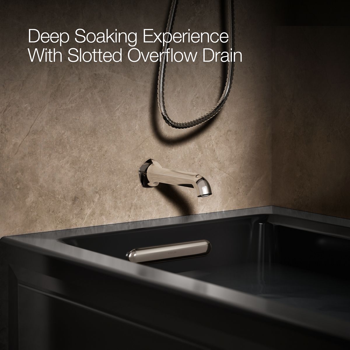 KOHLER K-1947-LAW Archer 60" x 30" alcove whirlpool bath with Bask heated surface, left drain