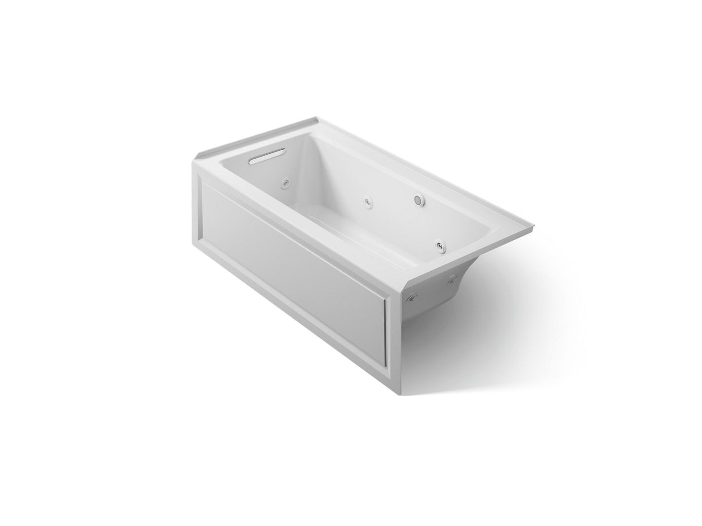 KOHLER K-1947-LAW Archer 60" x 30" alcove whirlpool bath with Bask heated surface, left drain