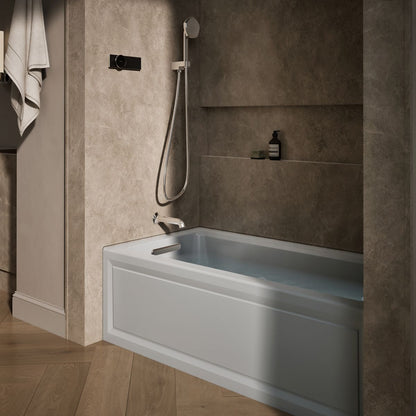 KOHLER K-1947-LAW Archer 60" x 30" alcove whirlpool bath with Bask heated surface, left drain