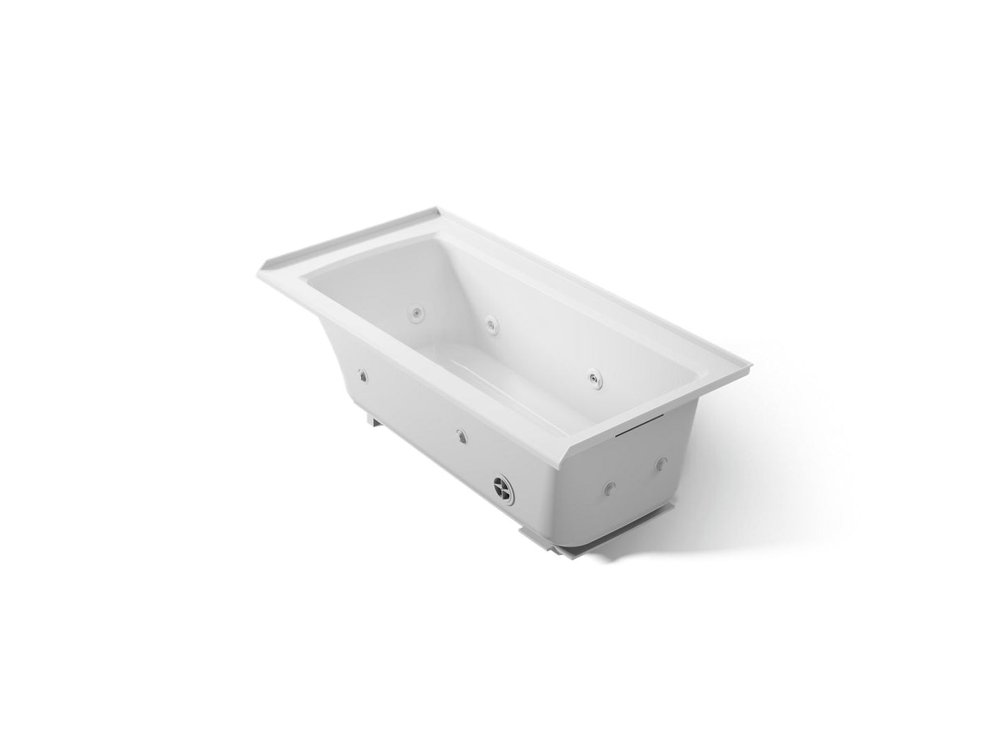 KOHLER K-1947-R Archer 60" x 30" alcove whirlpool bath, right drain