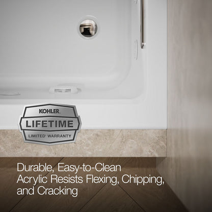 KOHLER K-1947-R Archer 60" x 30" alcove whirlpool bath, right drain