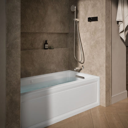 KOHLER K-1947-RAW Archer 60" x 30" alcove whirlpool bath with Bask heated surface, right drain