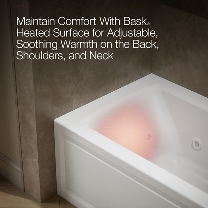 KOHLER K-1947-RAW Archer 60" x 30" alcove whirlpool bath with Bask heated surface, right drain