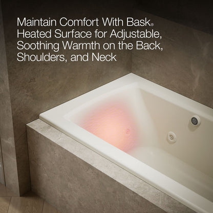 KOHLER K-1947-RW Archer 60" x 30" alcove whirlpool bath with Bask heated surface, right drain