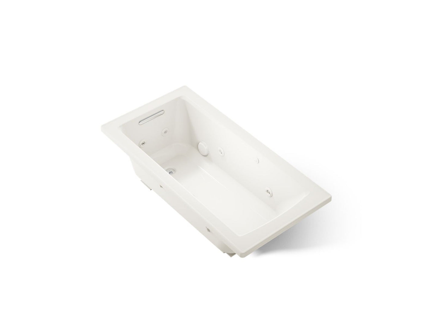 KOHLER K-1947-W1 Archer 60" x 30" drop-in whirlpool bath with Bask heated surface