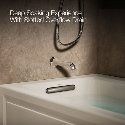 KOHLER K-1947-XGHLA Archer 60" x 30" alcove Heated BubbleMassage air bath and whirlpool, left drain