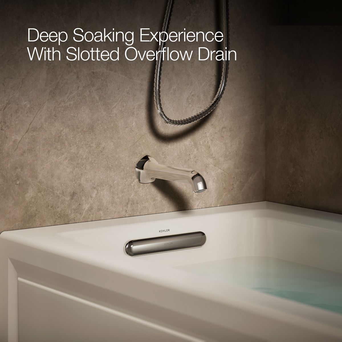 KOHLER K-1947-XGHLA Archer 60" x 30" alcove Heated BubbleMassage air bath and whirlpool, left drain