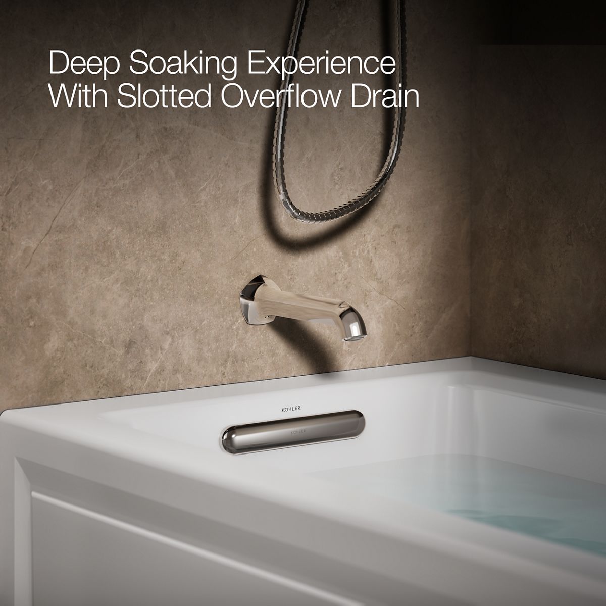 KOHLER K-1947-XGHLA Archer 60" x 30" alcove Heated BubbleMassage air bath and whirlpool, left drain