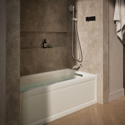 KOHLER K-1947-XGHRA Archer 60" x 30" alcove Heated BubbleMassage air bath and whirlpool, right drain