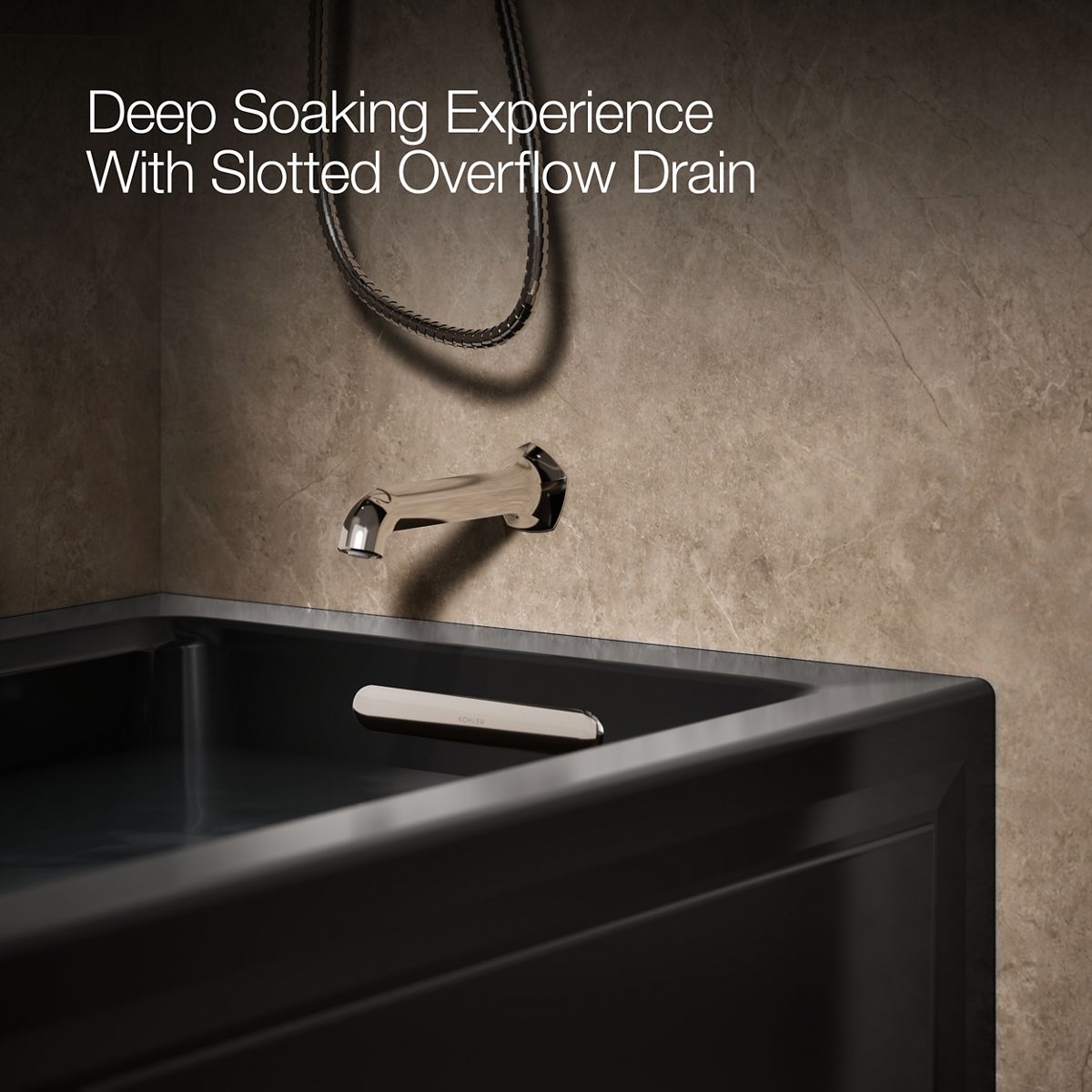 KOHLER K-1947-XGHRA Archer 60" x 30" alcove Heated BubbleMassage air bath and whirlpool, right drain