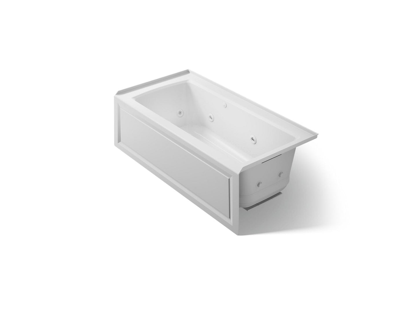 KOHLER K-1947-XGHRA Archer 60" x 30" alcove Heated BubbleMassage air bath and whirlpool, right drain