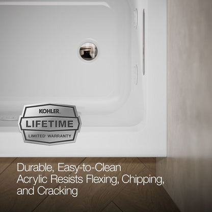 KOHLER K-1947-XGHRA Archer 60" x 30" alcove Heated BubbleMassage air bath and whirlpool, right drain