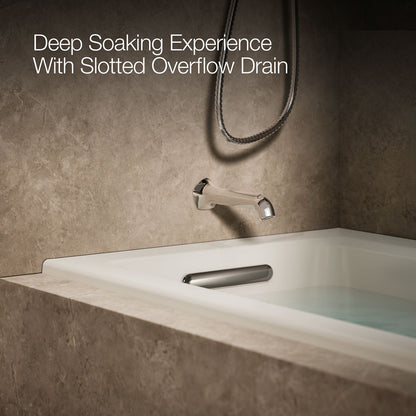 KOHLER K-1947-XHGHL Archer 60" x 30" alcove Heated BubbleMassage air bath and whirlpool, left drain