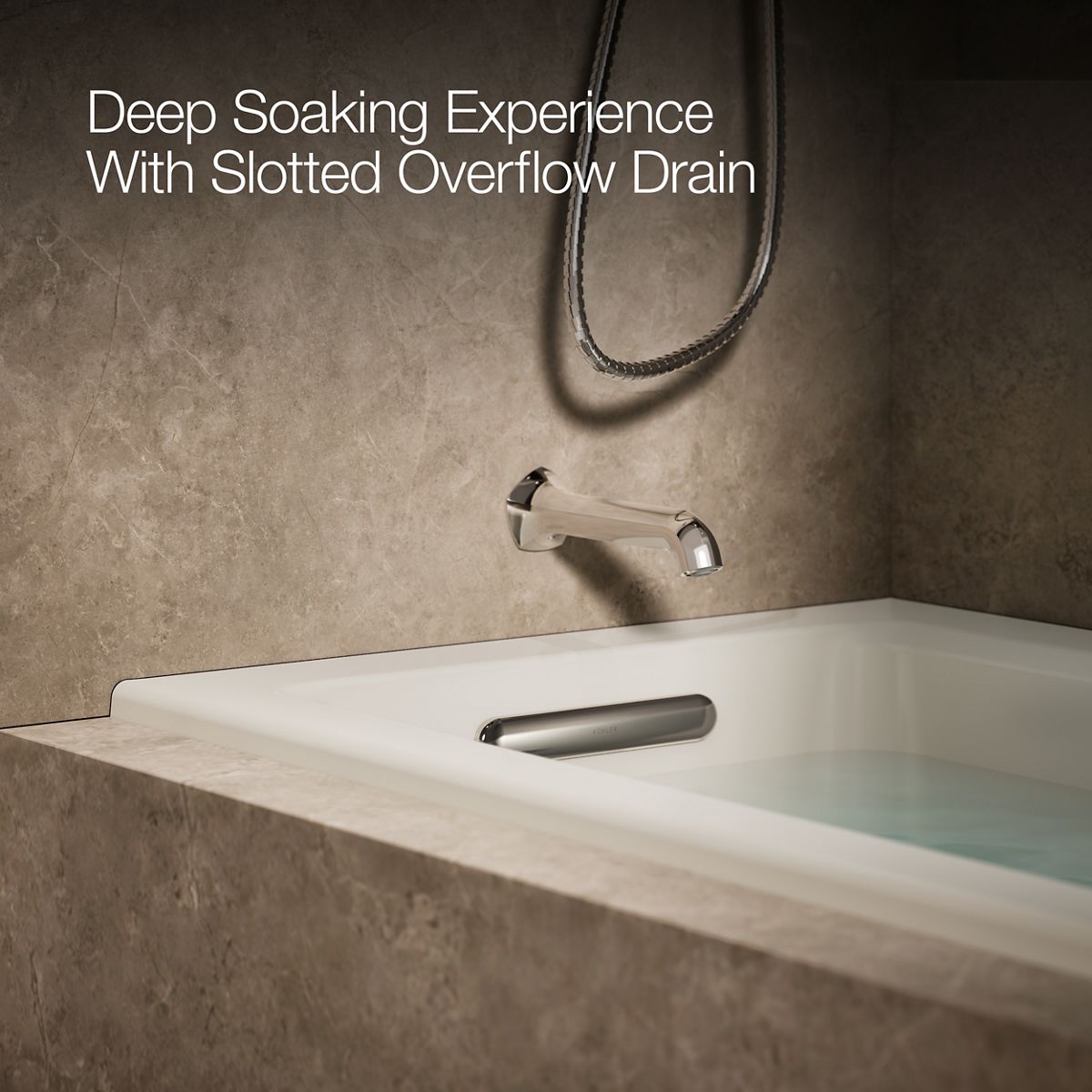KOHLER K-1947-XHGHL Archer 60" x 30" alcove Heated BubbleMassage air bath and whirlpool, left drain