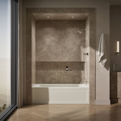 KOHLER K-1948-RA Archer 66" x 32" alcove bath, right drain