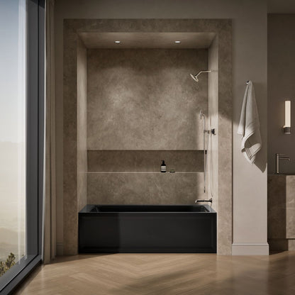 KOHLER K-1948-RAW Archer 66" x 32" alcove bath with Bask heated surface, right drain