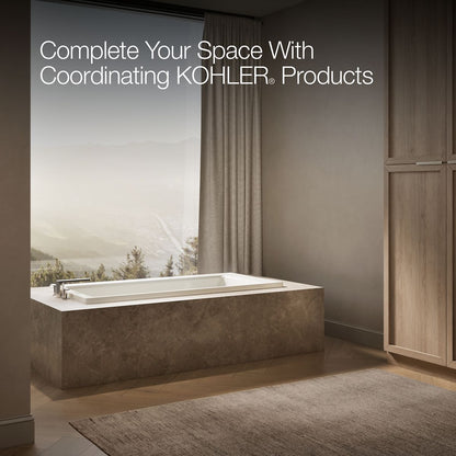 KOHLER K-1948-W1 Archer 66" x 32" drop-in bath with Bask heated surface