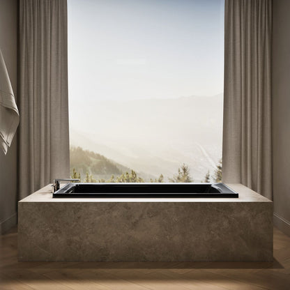 KOHLER K-1948-W1 Archer 66" x 32" drop-in bath with Bask heated surface