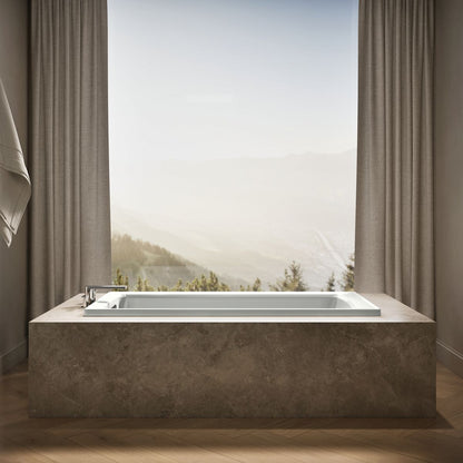 KOHLER K-1948-W1 Archer 66" x 32" drop-in bath with Bask heated surface