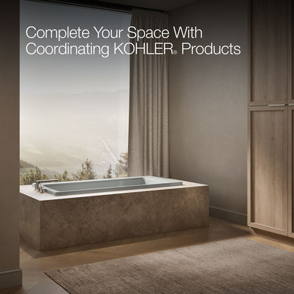 KOHLER K-1948-W1 Archer 66" x 32" drop-in bath with Bask heated surface