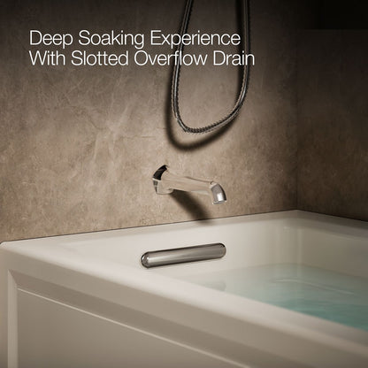 KOHLER K-1949-GHLA Archer 66" x 32" alcove Heated BubbleMassage air bath, left drain