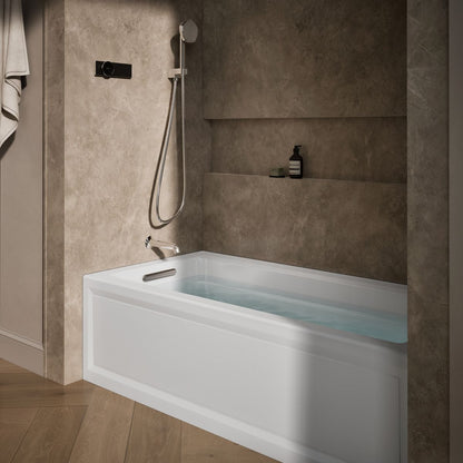 KOHLER K-1949-GHLA Archer 66" x 32" alcove Heated BubbleMassage air bath, left drain