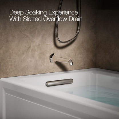 KOHLER K-1949-GHLA Archer 66" x 32" alcove Heated BubbleMassage air bath, left drain