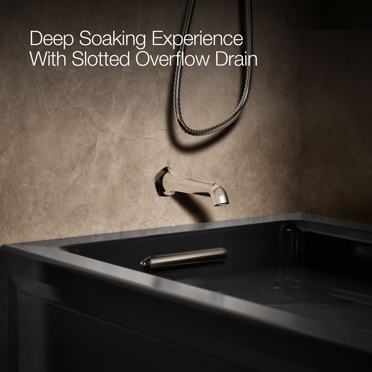 KOHLER K-1949-GHLAW Archer 66" x 32" alcove Heated BubbleMassage air bath with Bask heated surface, left drain