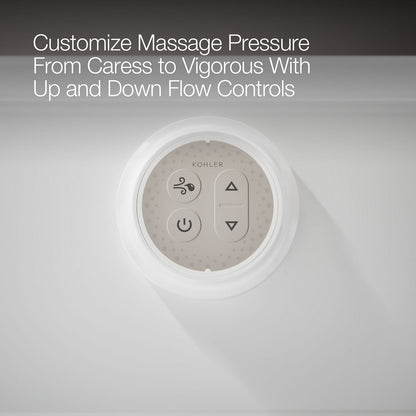 KOHLER K-1949-GHLAW Archer 66" x 32" alcove Heated BubbleMassage air bath with Bask heated surface, left drain