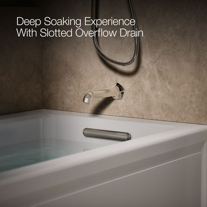 KOHLER K-1949-GHRA Archer 66" x 32" alcove Heated BubbleMassage air bath, right drain
