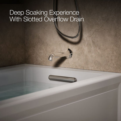 KOHLER K-1949-GHRAW Archer 66" x 32" alcove Heated BubbleMassage air bath with Bask heated surface, right drain