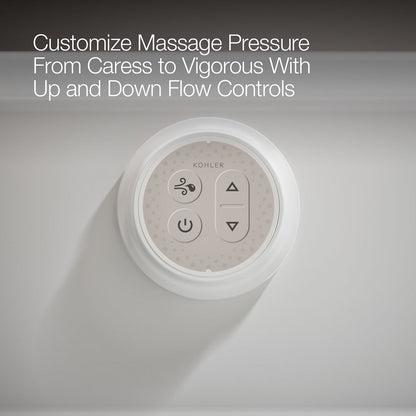 KOHLER K-1949-GHRAW Archer 66" x 32" alcove Heated BubbleMassage air bath with Bask heated surface, right drain