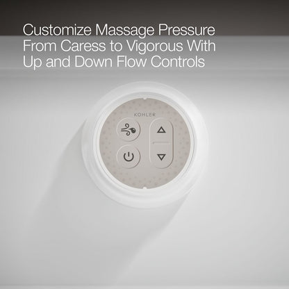 KOHLER K-1949-GHRAW Archer 66" x 32" alcove Heated BubbleMassage air bath with Bask heated surface, right drain