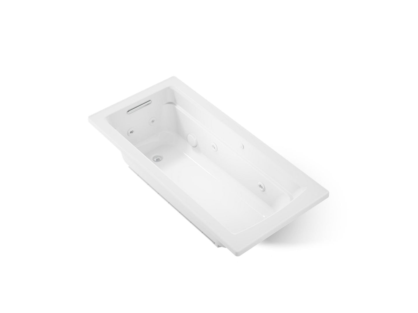 KOHLER K-1949-H Archer 66" x 32" drop-in heated whirlpool bath