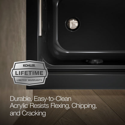 KOHLER K-1949-LA Archer 66" x 32" integral apron whirlpool with integral flange and left-hand drain
